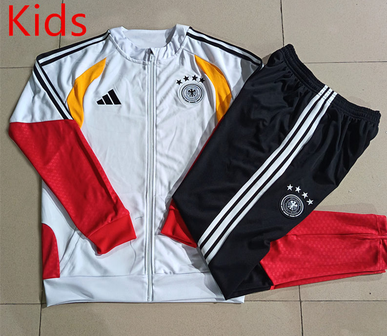 26-27 Germany White Kids/Youth Soccer Jacket Uniform-815