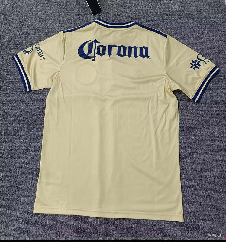 (S-4XL) 26-27 Club América Home Yellow Thailand Soccer Jersey AAA-5378