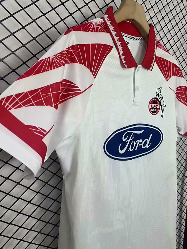 Retro Version 96-97 FC Köln Home White Thailand Soccer Jersey AAA-2044