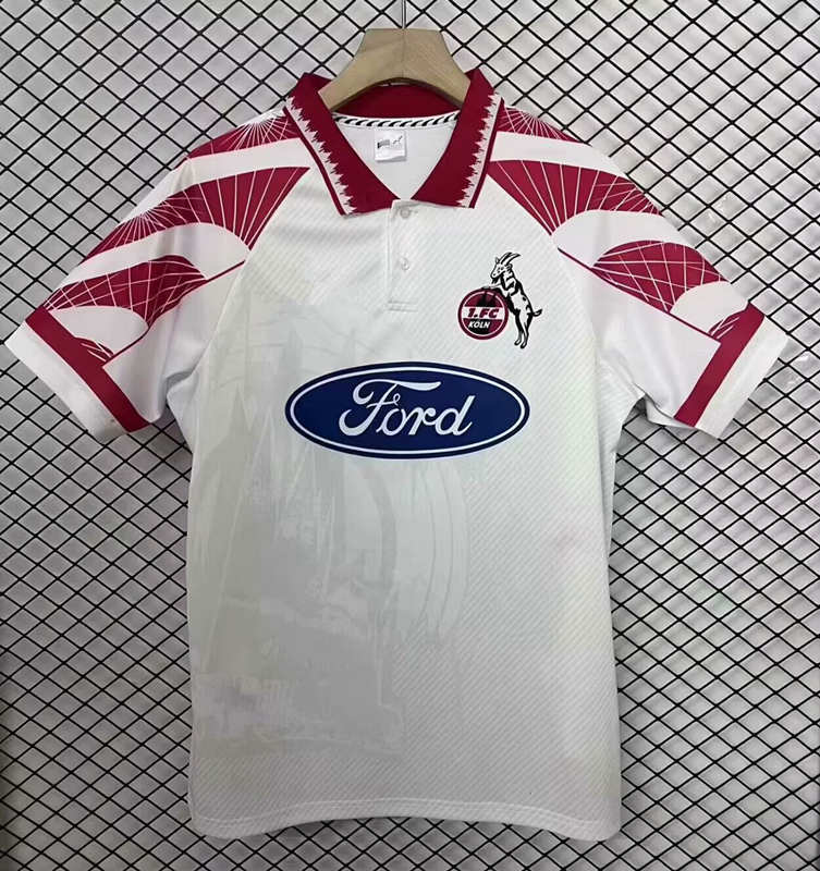 Retro Version 96-97 FC Köln Home White Thailand Soccer Jersey AAA-2044