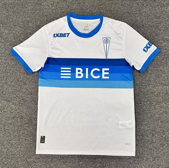 (S-4XL) 26-27 CD Universidad Católica Home White Thailand Soccer Jersey AAA-512