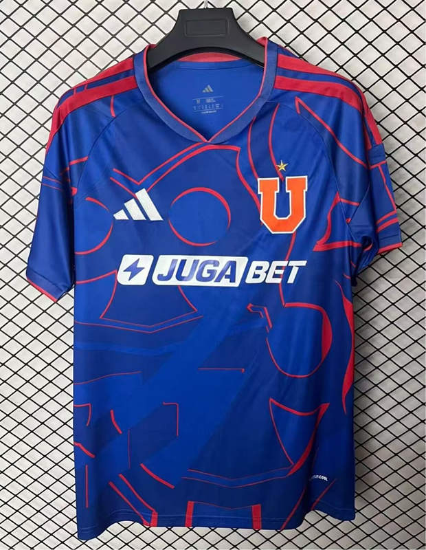 (S-4XL) 26-27 Universidad de Chile Home Blue Thailand Soccer Jersey AAA-2044