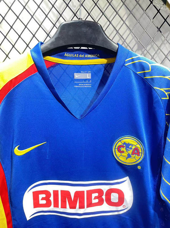 Retro Version 07-08 Club América  Away Blue Thailand Soccer Jersey AAA-2851