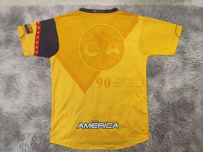 Retro Version 90th Anniversary Club América Yellow Thailand Soccer Jersey AAA-2851