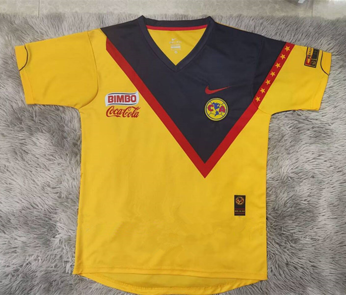 Retro Version 90th Anniversary Club América Yellow Thailand Soccer Jersey AAA-2851