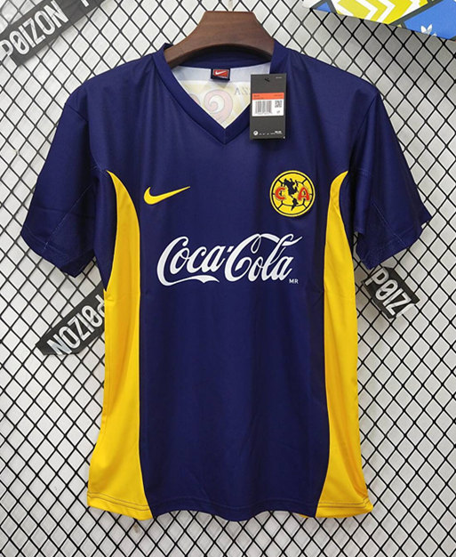 Retro Version 2000 Club América Away Royal Blue Thailand Soccer Jersey AAA-2851