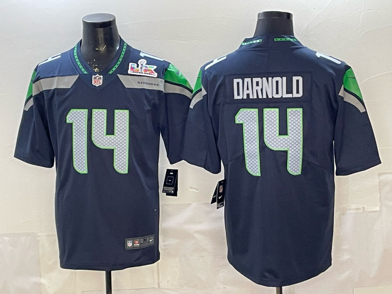 Seattle Seahawks Blue #14 NFL Jersey-0840