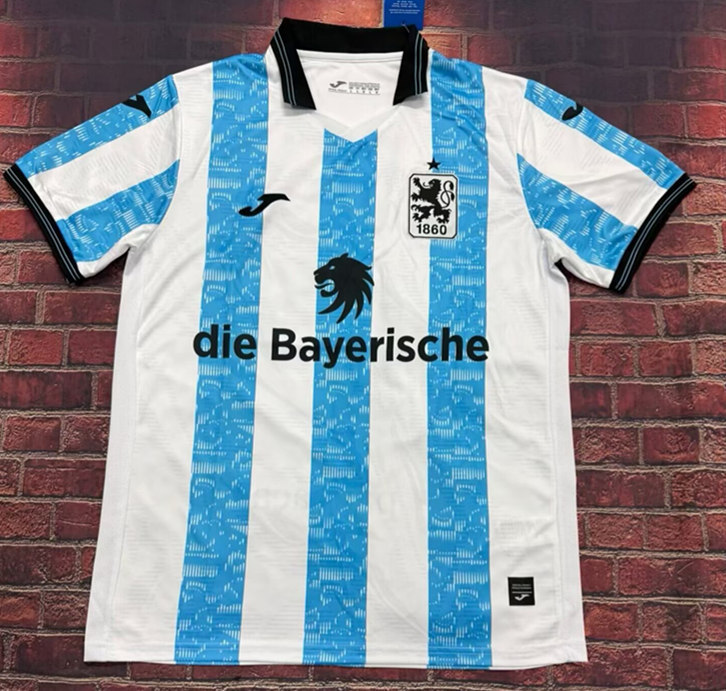 (S-4XL) 26-27 TSV 1860 München Home Blue&White Thailand Soccer Jersey AAA-1424