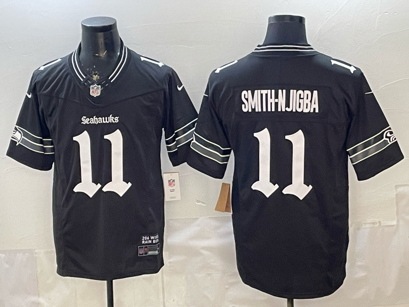 (Logo1) Seattle Seahawks 7 Generation Black #11 NFL Jersey-0840