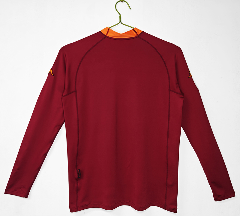Retro Version 00-01 Roma Red LS Thailand Soccer Jersey AAA-C1046