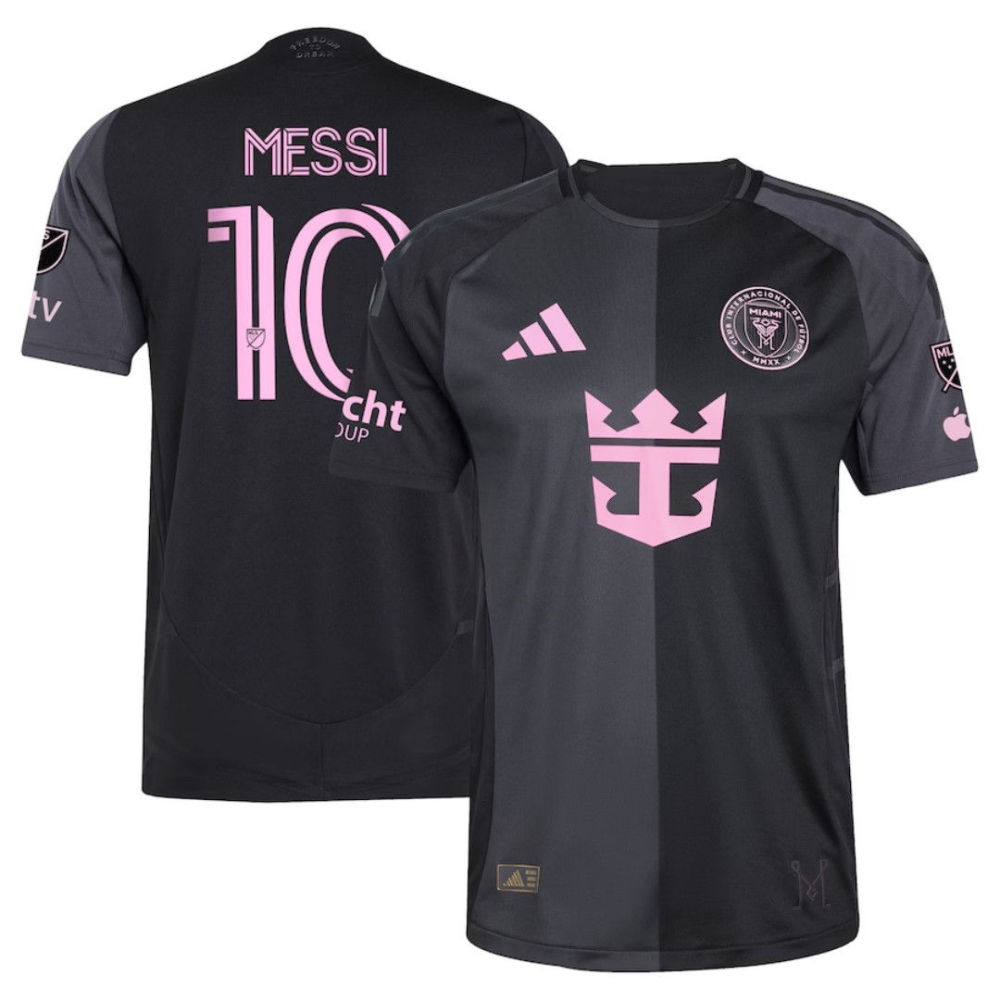 2025 Player Version Inter Miami CF Away Black&Pink Messi #10 Thailand Soccer Jersey