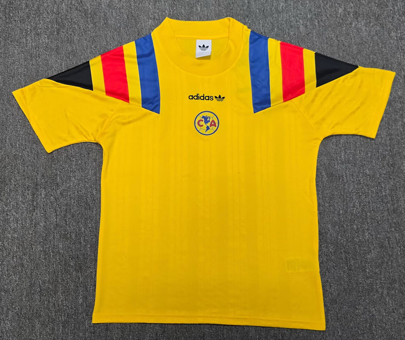 (S-4XL) 26-27 Commemorate Version Club América Yellow Thailand Soccer Jersey AAA-912