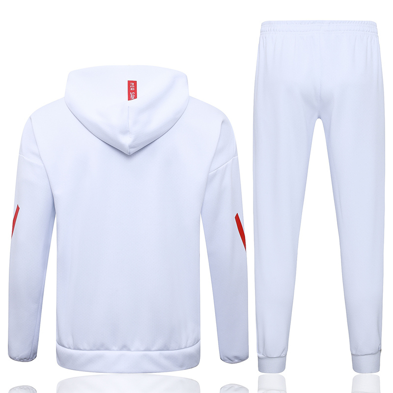 25-26 Bayern München White Soccer Jacket Uniform With Hat -815