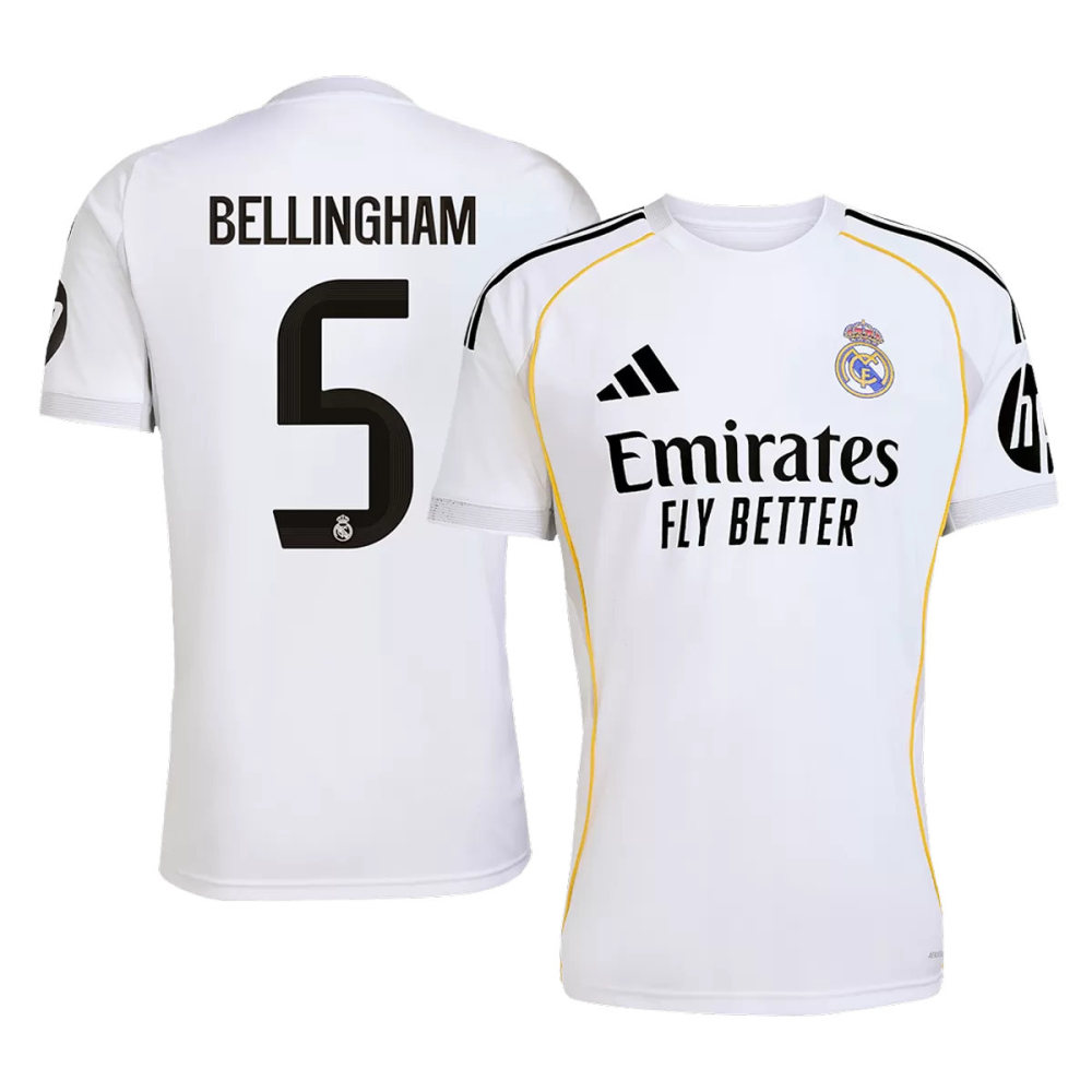 25-26 Real Madrid Home White ( Bellingham #5) Thailand Soccer Jersey
