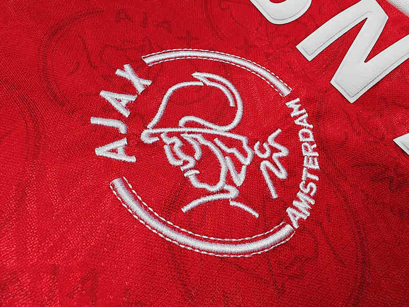 Retro Version 94-95 Ajax Home White&Red Thailand Soccer Jersey AAA-C1046