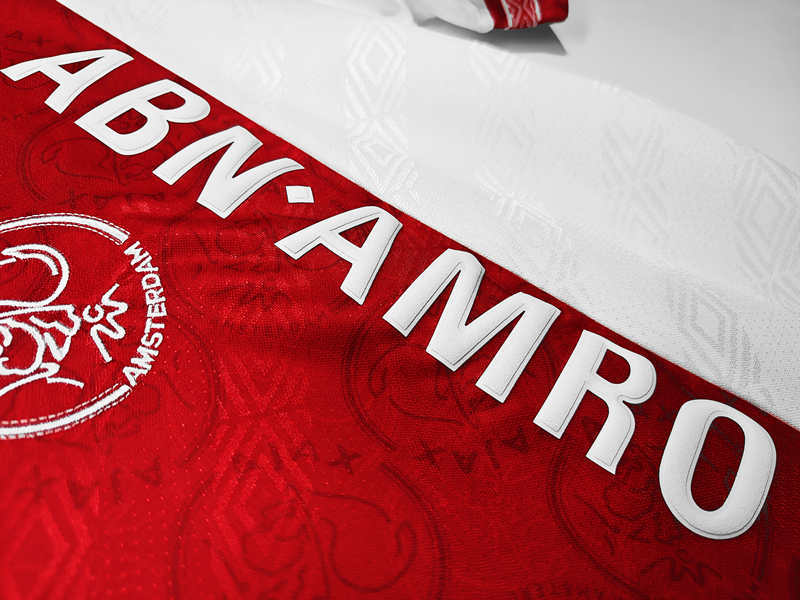 Retro Version 94-95 Ajax Home White&Red Thailand Soccer Jersey AAA-C1046