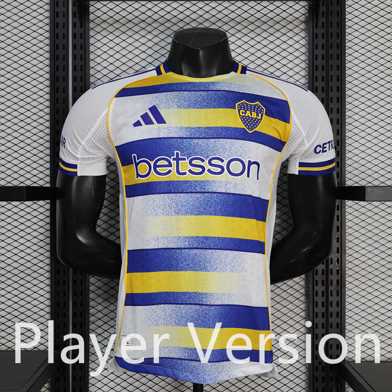 Player Version 26-27 Boca Juniors 2nd Away Blue&White LS Thailand Soccer Jersey AAA-888