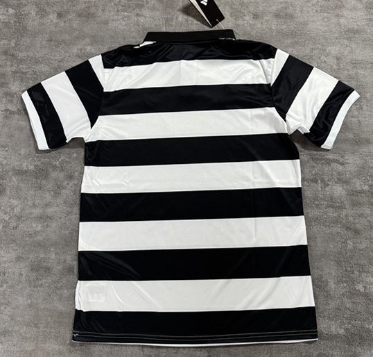 (S-4XL) 25-26 4nd Away Juventus Black&White Stripe Thailand Soccer Jersey AAA-4506