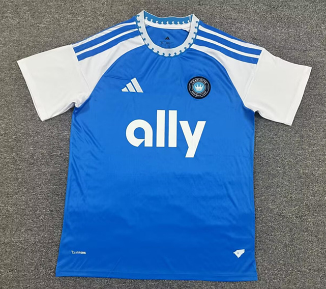 (S-4XL) 26-27 Charlotte FC Home Blue Thailand Soccer Jersey AAA-512