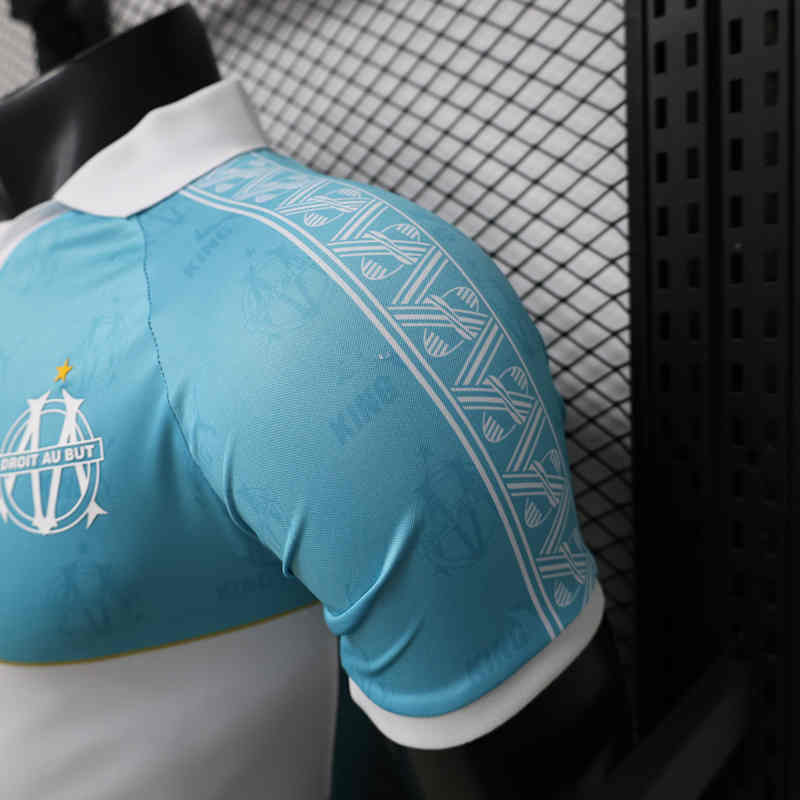 Retro Version 26-27 Olympique de Marseille Blue Thailand Soccer Jersey AAA-888