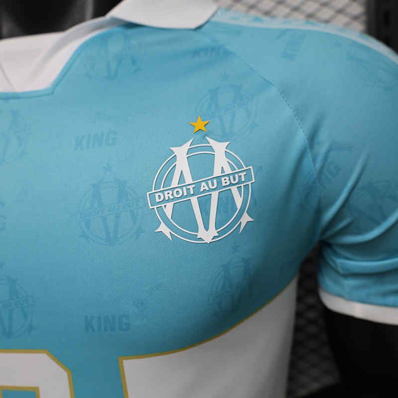 Retro Version 26-27 Olympique de Marseille Blue Thailand Soccer Jersey AAA-888