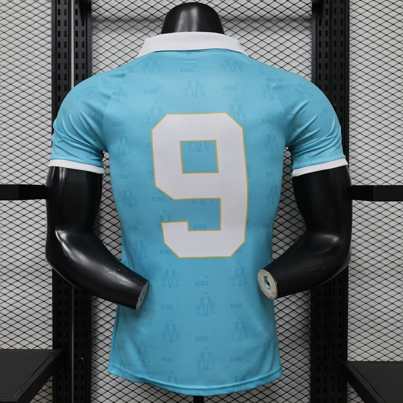 Retro Version 26-27 Olympique de Marseille Blue Thailand Soccer Jersey AAA-888
