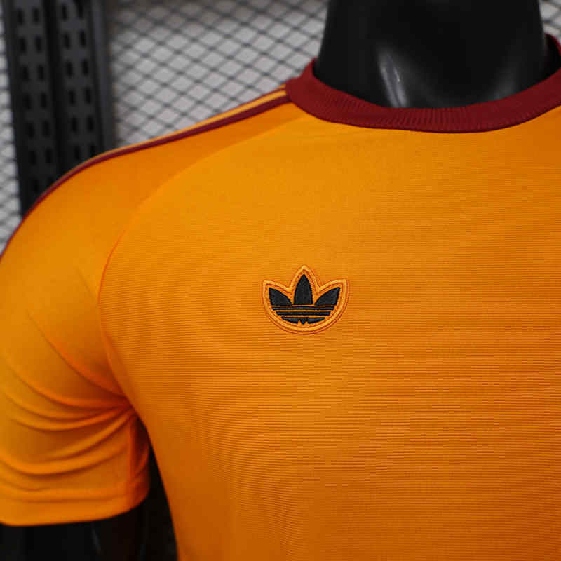 (S-4XL) 26-27 Casual Retro Player Version Roma Orange Thailand Soccer Jersey AAA-888