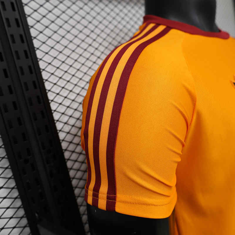 (S-4XL) 26-27 Casual Retro Player Version Roma Orange Thailand Soccer Jersey AAA-888
