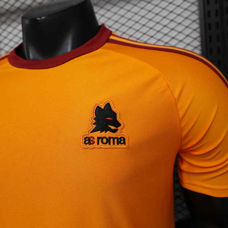 (S-4XL) 26-27 Casual Retro Player Version Roma Orange Thailand Soccer Jersey AAA-888