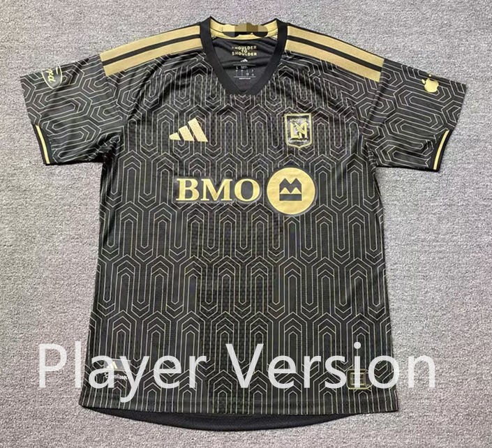 (S-4XL) 26-27 Player Version Los Angeles FC Home BlackThailand Soccer Jersey AAA-912
