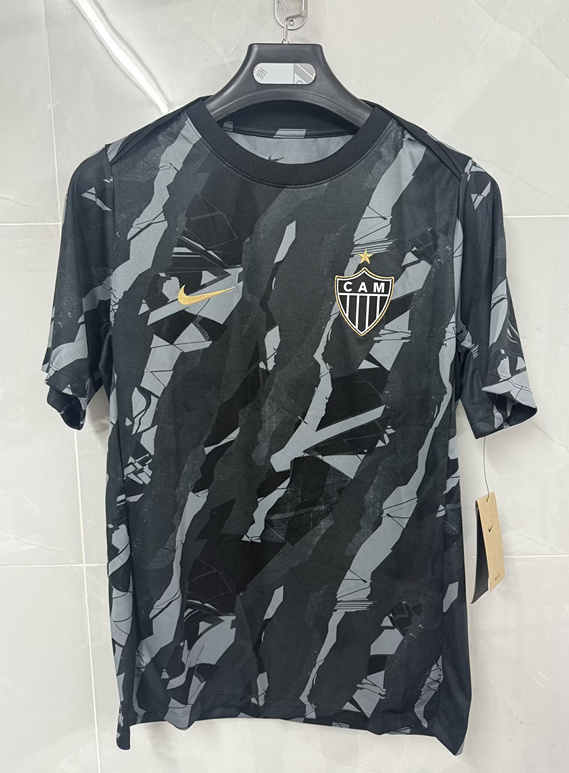 (S-4XL) 26-27 Atlético Mineiro Gray&Black Thailand Training Soccer Jersey AAA-8841
