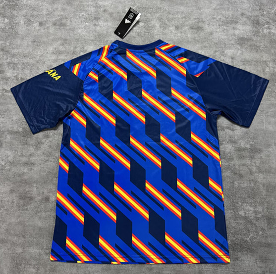 (S-4XL) 26-27 Spain Blue Thailand Soccer Training Jersey-4506