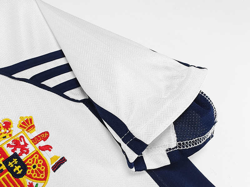 Retro Version 1998 Spain Away White Thailand Soccer Jersey AAA-811