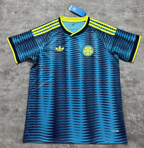 (S-4XL) 2026 Colombia Away Blue Thailand Soccer Jersey AAA-4506