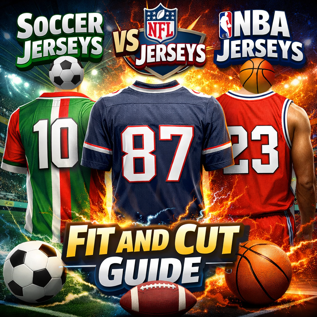 Soccer Jerseys vs NFL Jerseys vs NBA Jerseys: Fit and Cut Guide