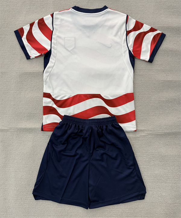 26-27 USA Home White&Red Kids/Youth Soccer Unifrom-AY