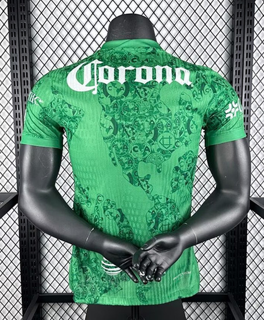 Player Retro Version 24-25 Club América 3nd Away Green Thailand Soccer Jersey AAA-3821