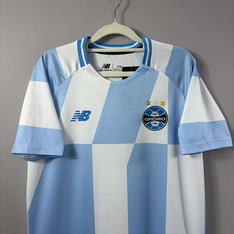 (S-4XL) 26-27 Grêmio FBPA  Away Blue&White Thailand Soccer Jersey AAA-5486