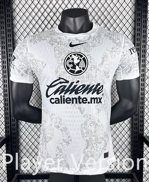 Player Retro Version 24-25 Club América 2nd Away White Thailand Soccer Jersey AAA-3821