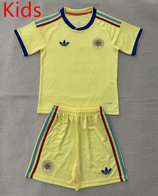 26-27 Curaçaos Voetbalelftal Away Yellow Kids/Youth Soccer Uniform-AY