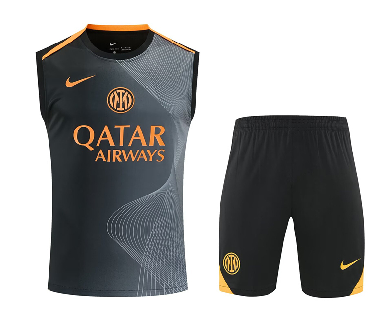 26-27 Inter Milan Datk Gray Vest Thailand Soccer Uniform AAA-418