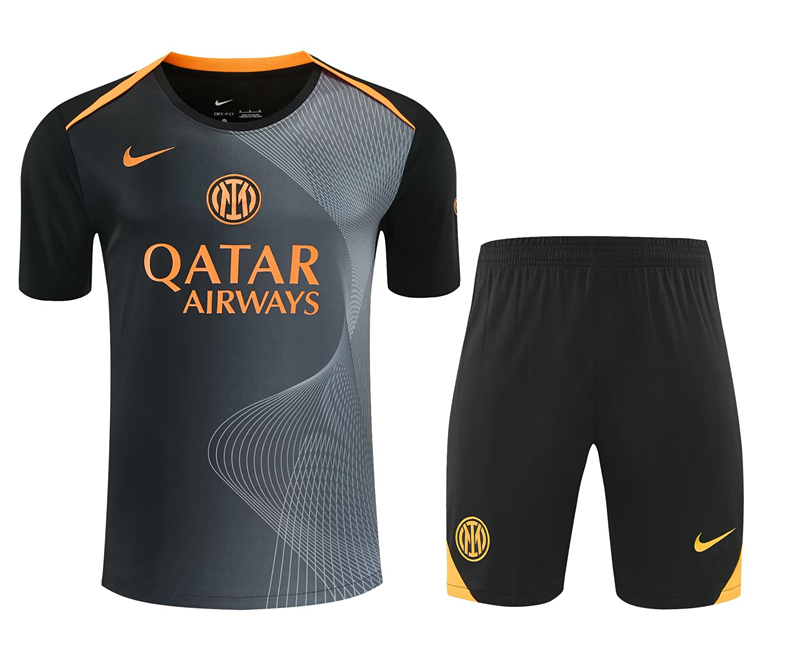 26-27 Inter Milan Datk Gray Short -Sleeves Thailand Soccer Uniform AAA-418