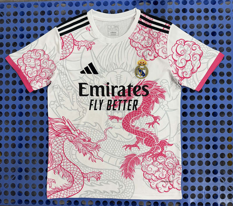26-27 Real Madrid White&pINK Dragon Thailand Soccer Jersey AAA-2733