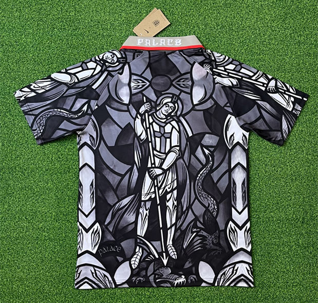 (S-4XL) 26-27 Collaboration Version England Black&Gray Thailand Soccer Jersey AAA-403