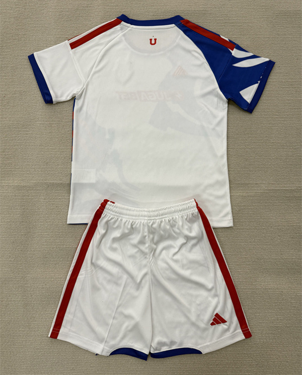 26-27 Universidad de Chile Away White&Blue Kids/Youth Soccer Uniform-AY