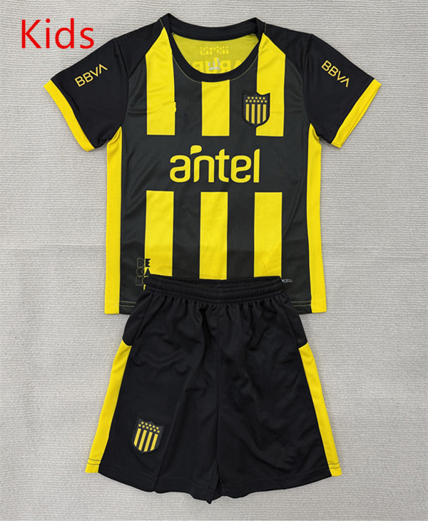 26-27 CA Peñarol Home Yellow&Black Kids/Youth Soccer Uniform-AY