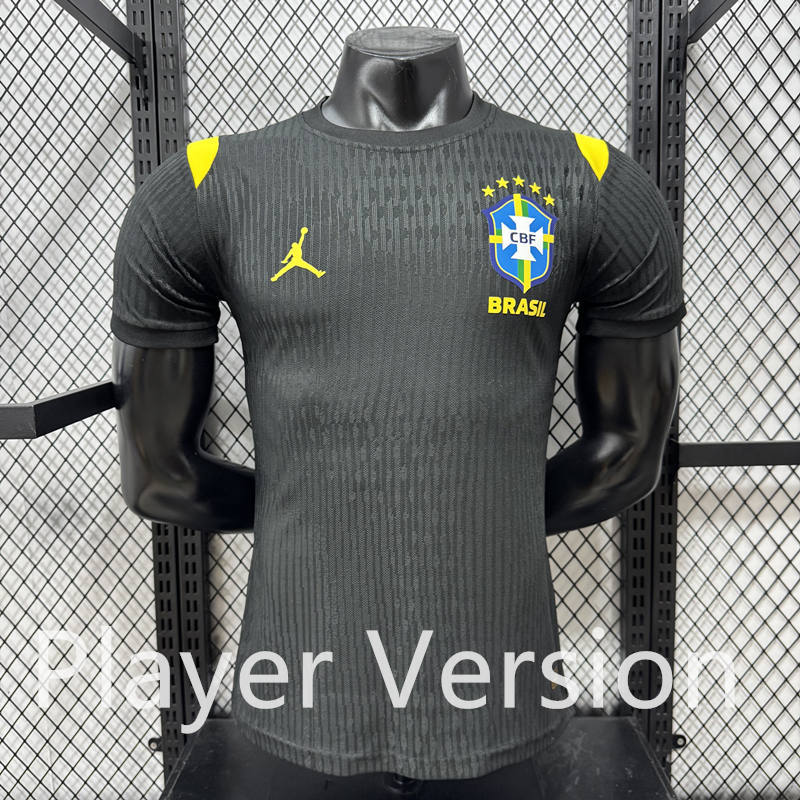 26-27 Player Special Version Brazil Black Thailand Soccer Soccer Jersey AAA-4285