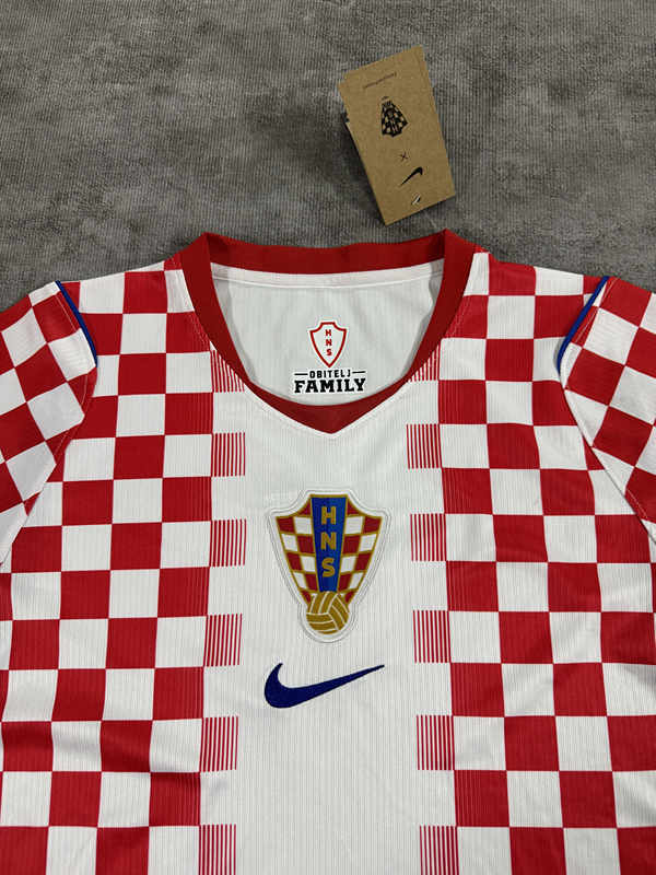 (S-4XL) 26-27 Croatia Home Red&White Thailand Soccer Jersey AAA-4506