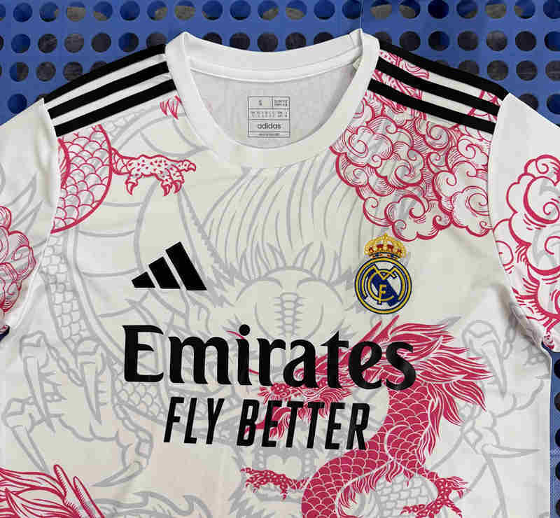 26-27 Real Madrid White&pINK Dragon Thailand Soccer Jersey AAA-2733