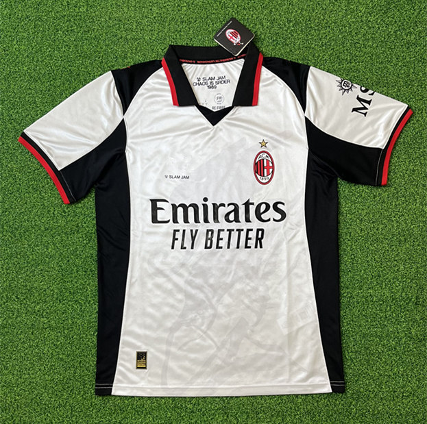 (S-4XL) 26-27 AC Milan 4nd Away White Thailand Soccer Jersey AAA-403